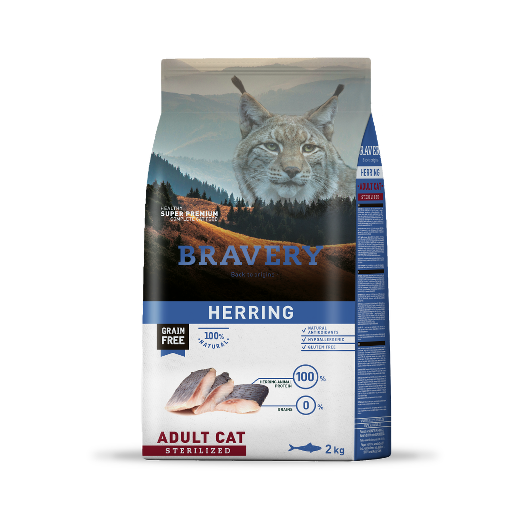 BRAVERY CAT HERRING ADULT STERILIZED 2KG