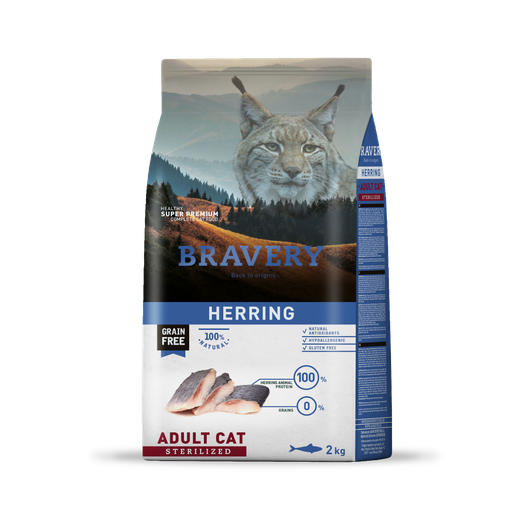 BRAVERY CAT HERRING ADULT STERILIZED 2KG